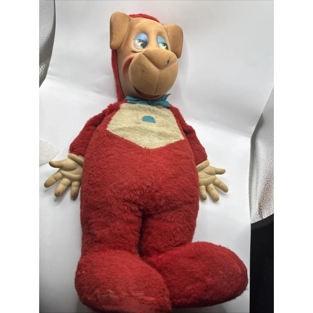 VINTAGE RUBBER FACE PLUSH KNICKERBOCKER 1959  HUCKLEBERRY HOUND DOLL